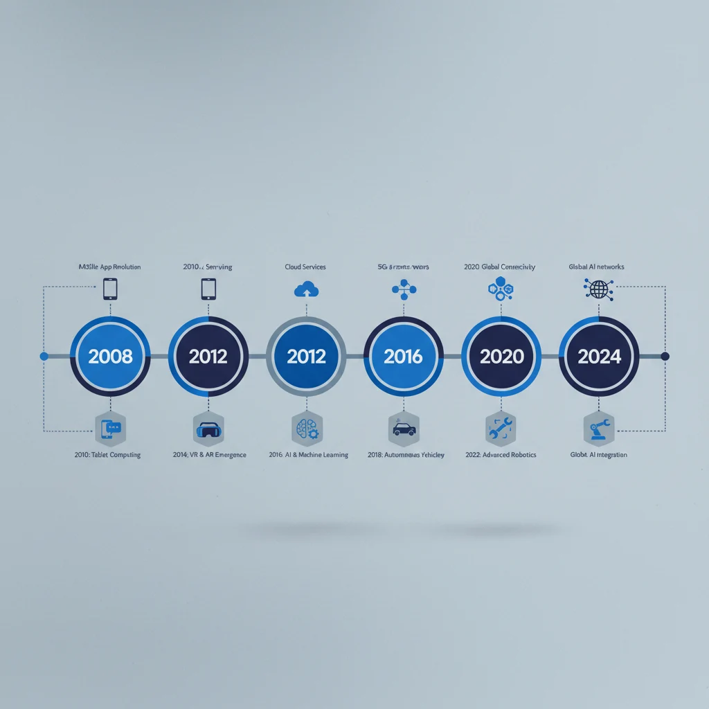 Linha do tempo histórica da evolução tecnológica do blockchain de 2008 ao presente